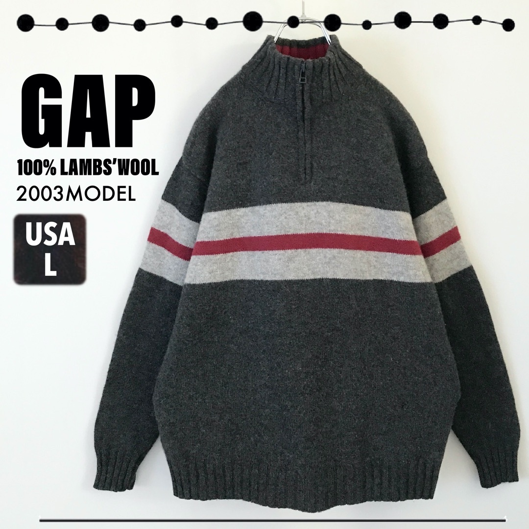 GAP(ギャップ)のGAP ギャップ★ハーフジップ★ハイネックニット★ラムウールセーター メンズのトップス(ニット/セーター)の商品写真