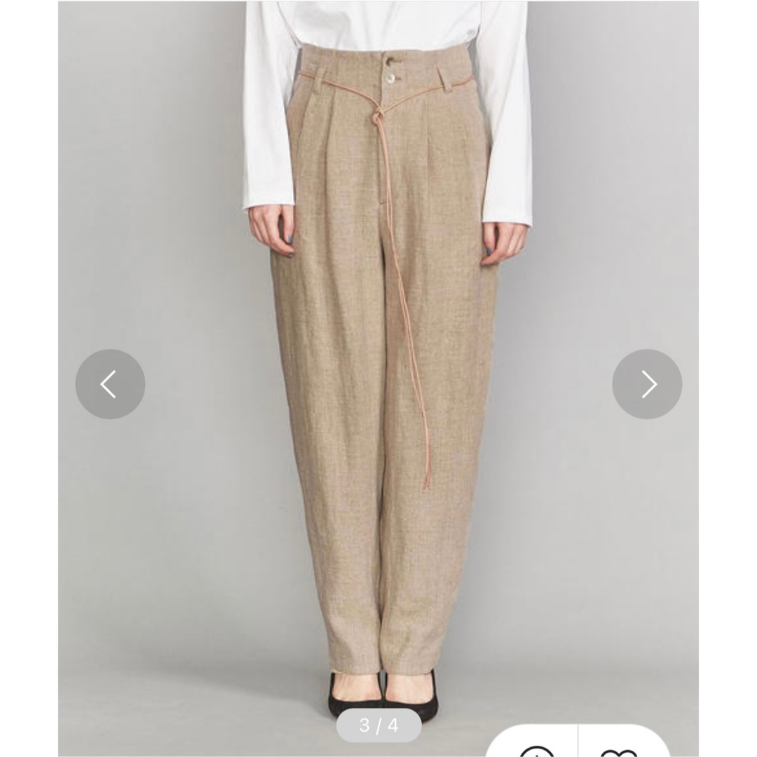 6 (ROKU)(ロク)の6 roku unitedarrows LINEN PANTS NATURAL レディースのパンツ(カジュアルパンツ)の商品写真