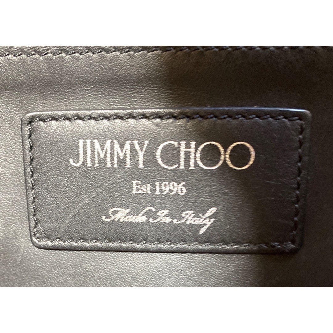 【良品】JIMMY CHOO TWIST BLACK A4 肩掛け トートバッグ