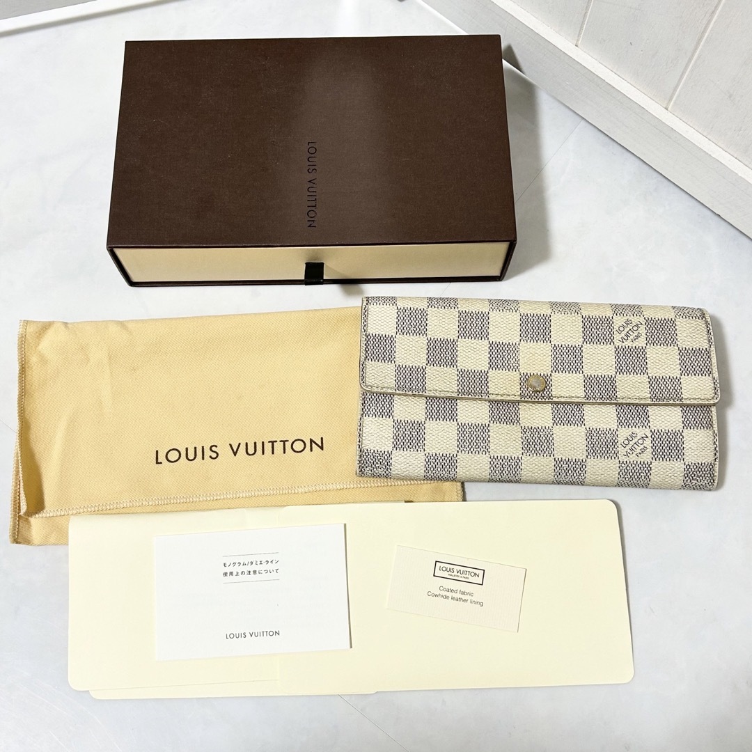 LOUIS VUITTON ヴィトン　ダミエ　アズール　長財布ダミエアズールサイズ