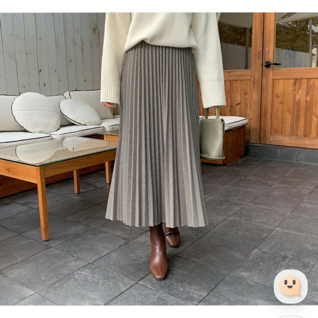 dholic(ディーホリック)のDHOLICヘリンボーンプリーツスカート レディースのスカート(ロングスカート)の商品写真