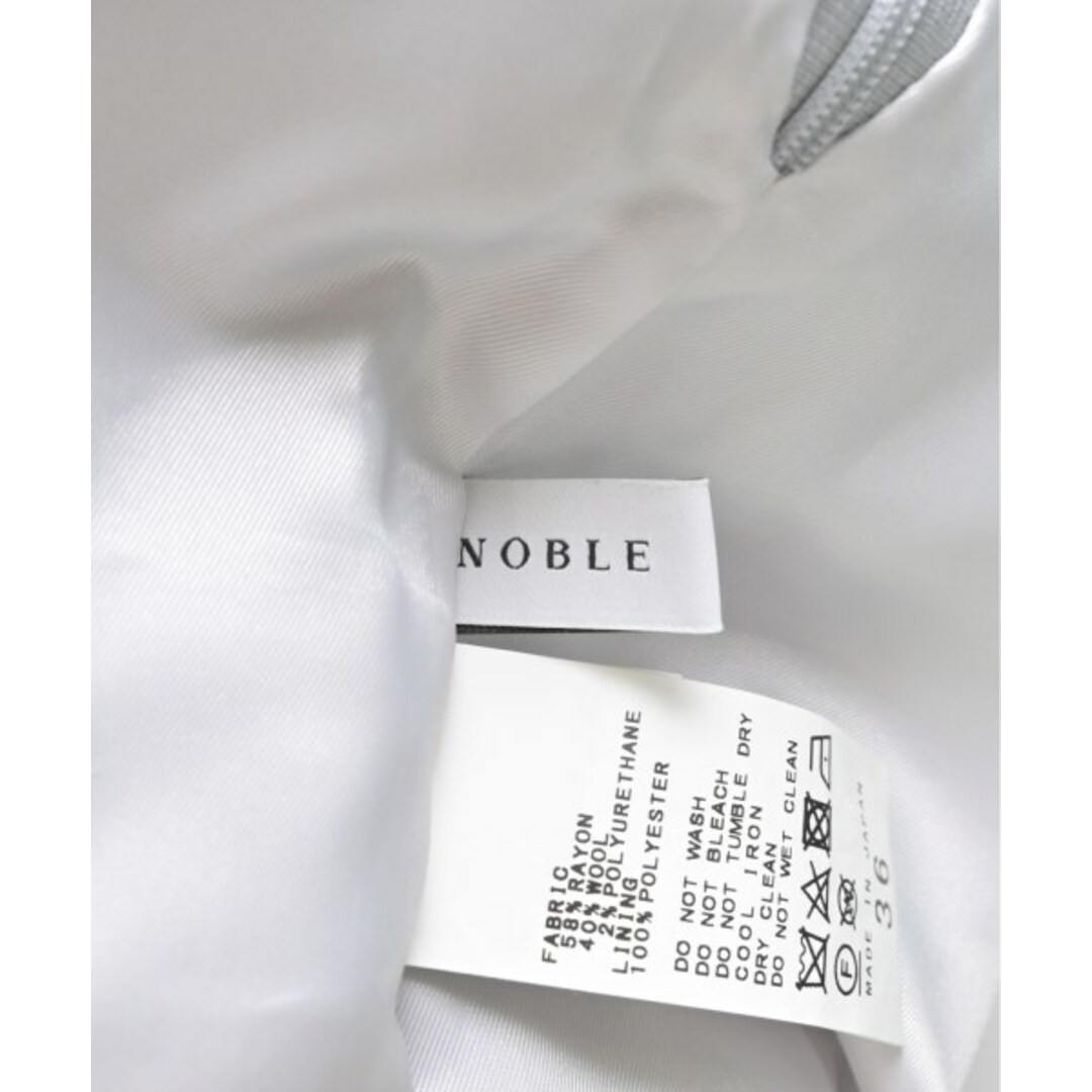 Noble(ノーブル)のNOBLE ノーブル クロップドパンツ 36(S位) ライトグレー 【古着】【中古】 レディースのパンツ(クロップドパンツ)の商品写真