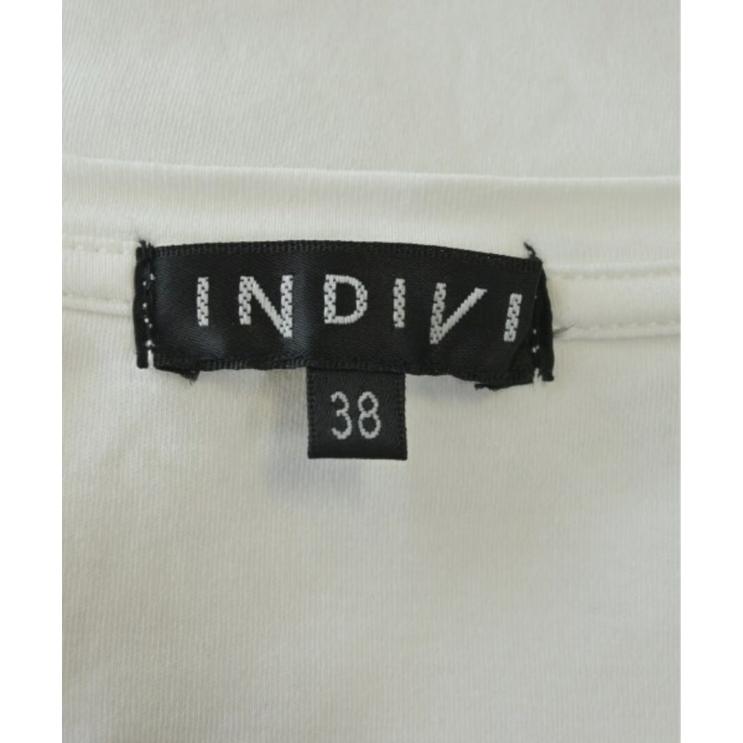 INDIVI(インディヴィ)のINDIVI インディヴィ Tシャツ・カットソー 38(M位) 白 【古着】【中古】 レディースのトップス(カットソー(半袖/袖なし))の商品写真