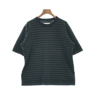 サカイ(sacai)のsacai サカイ Tシャツ・カットソー 2(M位) 紺x緑(ボーダー) 【古着】【中古】(Tシャツ/カットソー(半袖/袖なし))