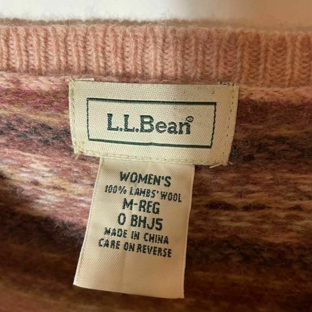 L.L.Bean(エルエルビーン)の70sエルエルビーンVINTAGEフェアアイル柄高品質！超美品【USA古着】 レディースのトップス(ニット/セーター)の商品写真