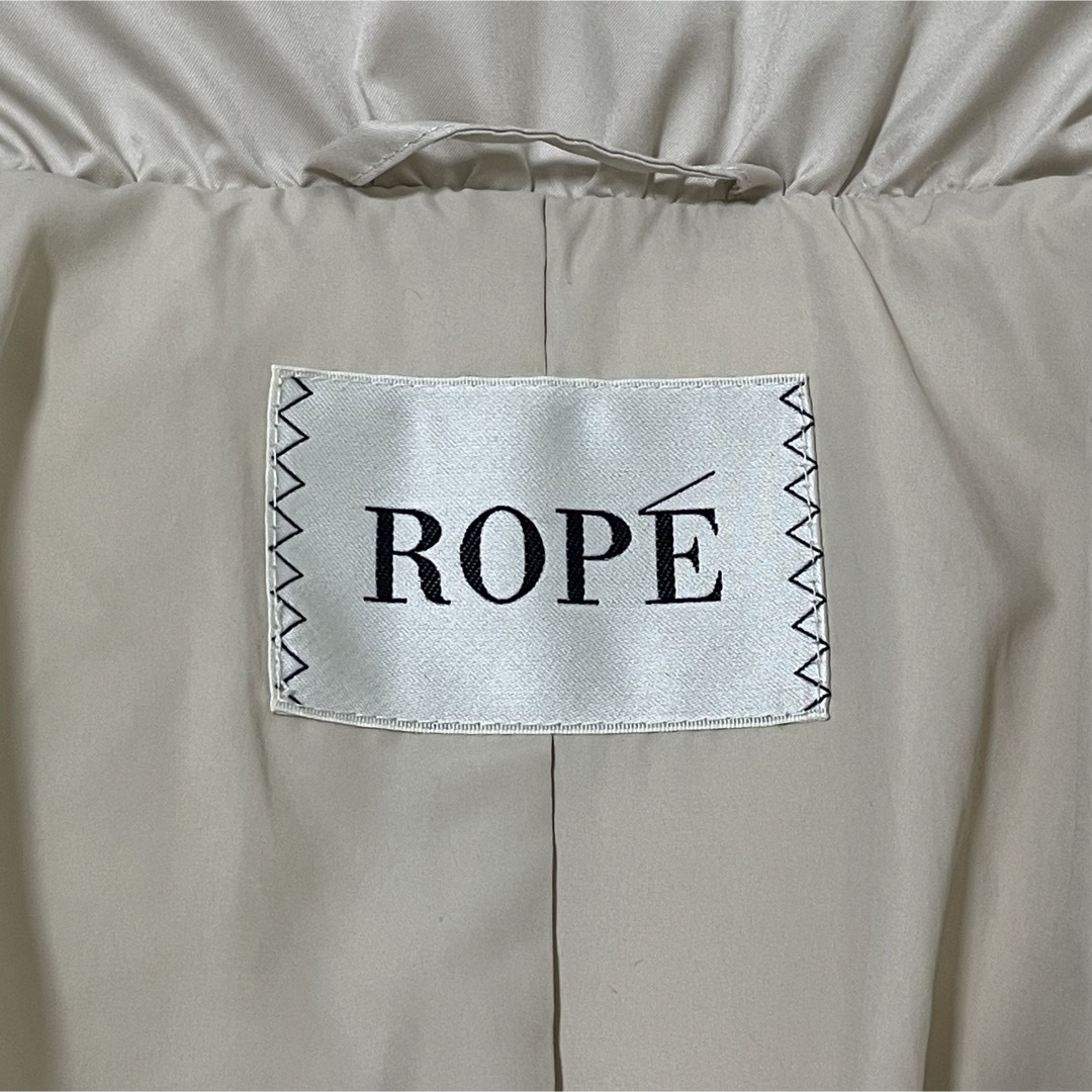 付属品ベルト美品　ROPE   ロペ　ショールカラーダウンコート　ミドル丈　38