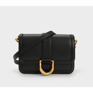 チャールズアンドキース(Charles and Keith)のチャールズアンドキース Gabine ガビーヌ レザークロスボディバッグ(ハンドバッグ)