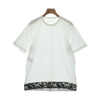 マルニ(Marni)のMARNI マルニ Tシャツ・カットソー 46(M位) 白x黒xベージュ 【古着】【中古】(Tシャツ/カットソー(半袖/袖なし))