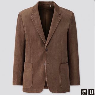 ユニクロ(UNIQLO)のUNIQLO ユニクロ　コーデュロイジャケット　ブラウン　S(テーラードジャケット)