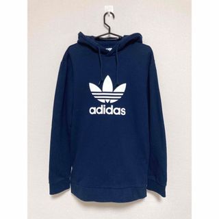 アディダス(adidas)の【新品】アディダス メンズ トレフォイルパーカー ネイビー L 送料無料(パーカー)