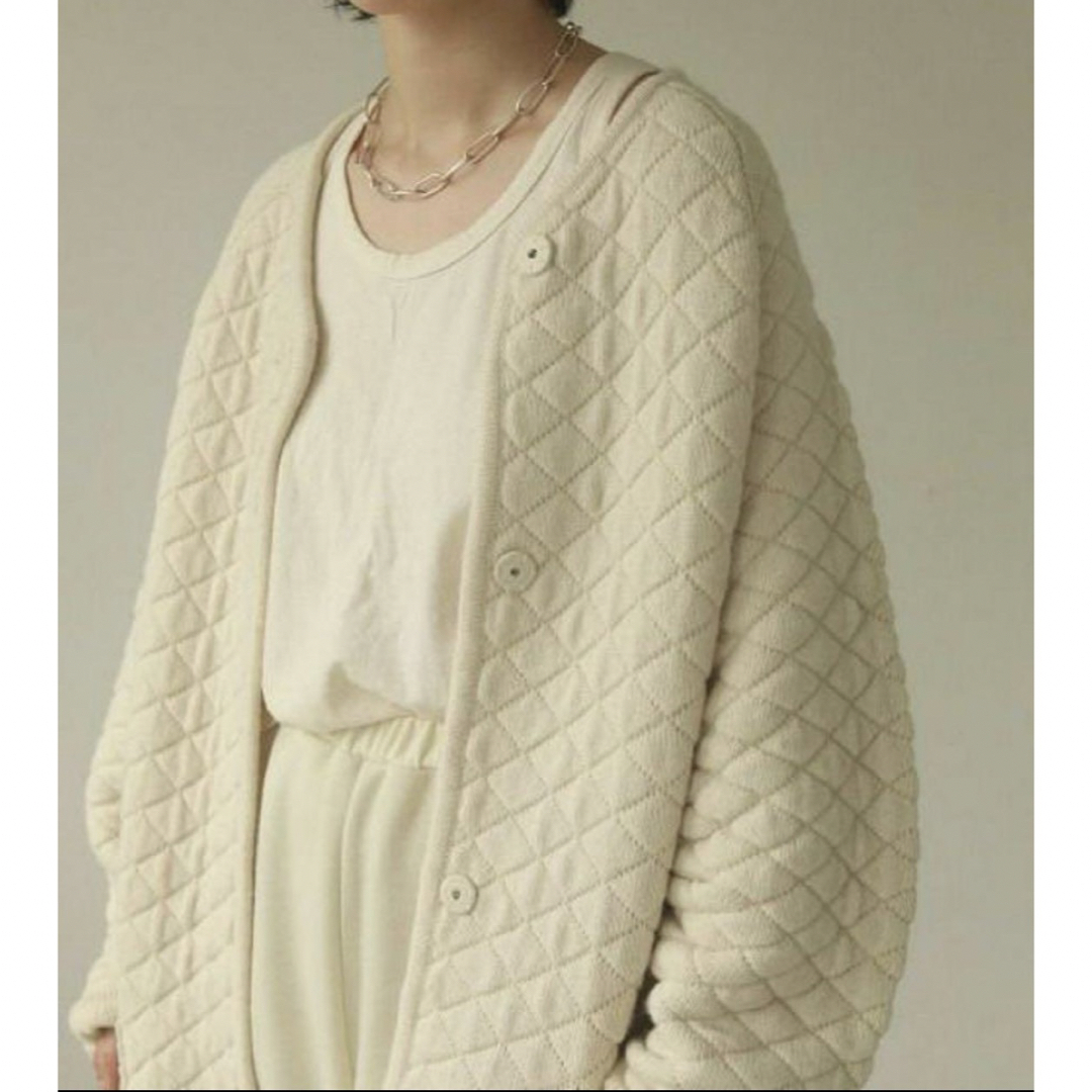 TODAYFUL(トゥデイフル)の美品 TODAYFUL トゥデイフル Quilting Knit Coat 38 レディースのジャケット/アウター(ロングコート)の商品写真