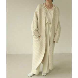 トゥデイフル(TODAYFUL)の美品 TODAYFUL トゥデイフル Quilting Knit Coat 38(ロングコート)