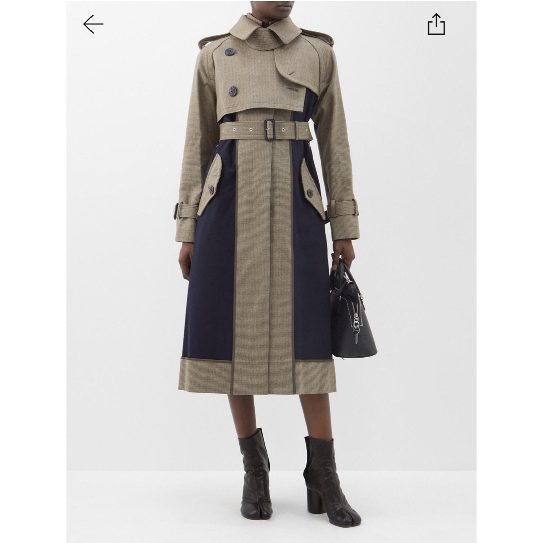 sacai - 最終お値下げ 新品未使用 sacai パネルハウンドトゥースウール sacai - 最終お値下げ 新品未使用 sacai パネルハウンドトゥースウール
