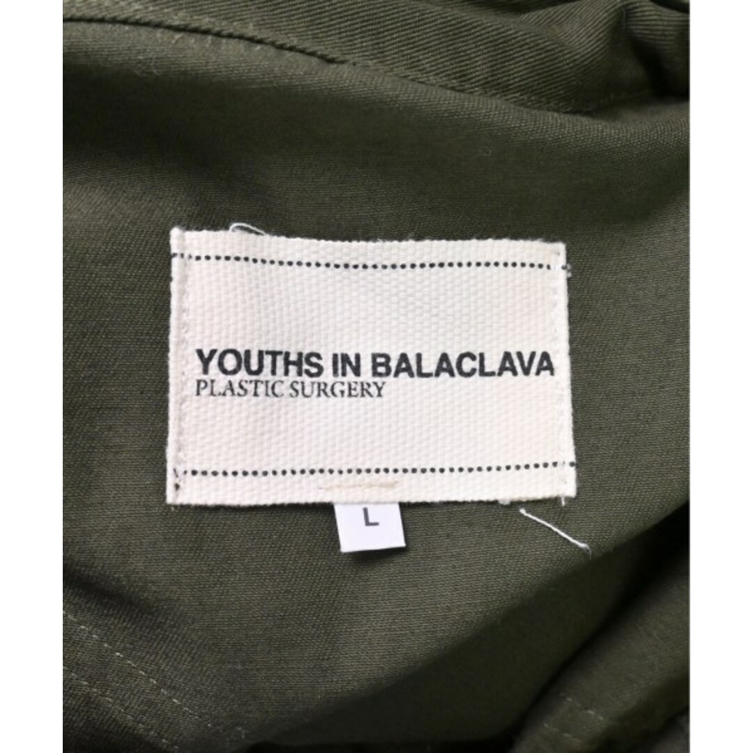 YOUTHS IN BALACLAVA カジュアルシャツ L カーキ半袖柄