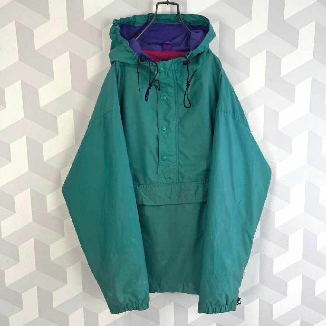 90s Old Gap オールドギャップ　ハーフジップパーカー　グリーン　XL