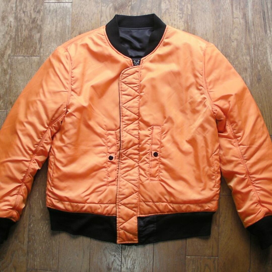 ALPHA INDUSTRIES(アルファインダストリーズ)のアルファ　Ma1　中綿　リバーシブル　実質M～L　美中古　A■40 メンズのジャケット/アウター(フライトジャケット)の商品写真