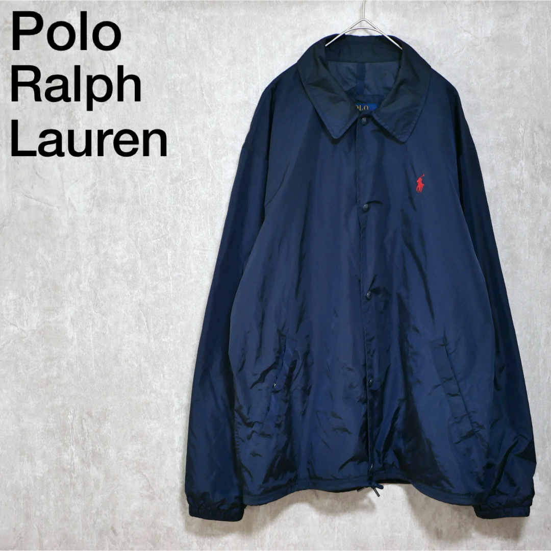 POLO RALPH LAUREN(ポロラルフローレン)のPolo Ralph Lauren ポニー刺繍 ナイロンコーチジャケット メンズのジャケット/アウター(ナイロンジャケット)の商品写真