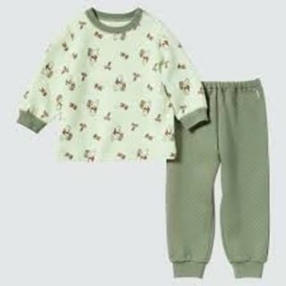 ユニクロ(UNIQLO)の【新品】ユニクロ　キルトパジャマ　90(パジャマ)