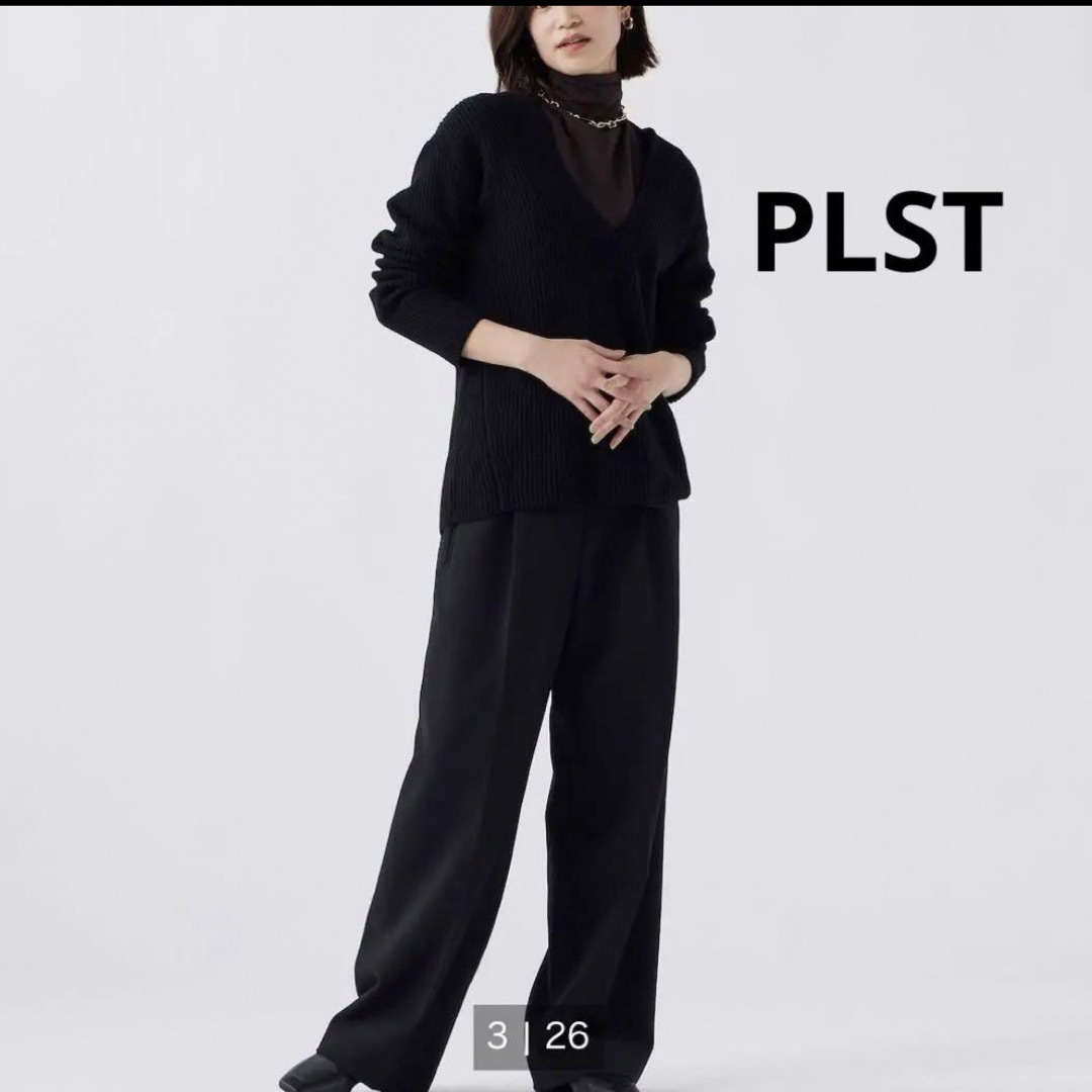 PLST(プラステ)のPLUS STYLE ワイドパンツ レディースのパンツ(カジュアルパンツ)の商品写真