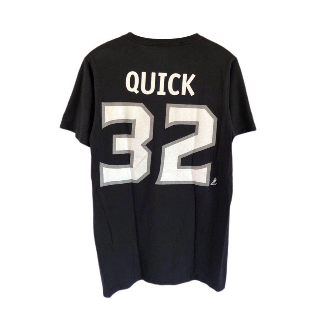 Reebok(リーボック)のNHL　ロサンゼルス・キングス　クイック　32　Tシャツ　S　黒　USA古着 メンズのトップス(Tシャツ/カットソー(半袖/袖なし))の商品写真