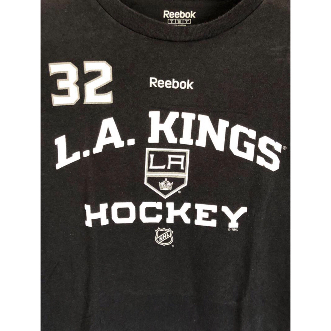 Reebok(リーボック)のNHL　ロサンゼルス・キングス　クイック　32　Tシャツ　S　黒　USA古着 メンズのトップス(Tシャツ/カットソー(半袖/袖なし))の商品写真