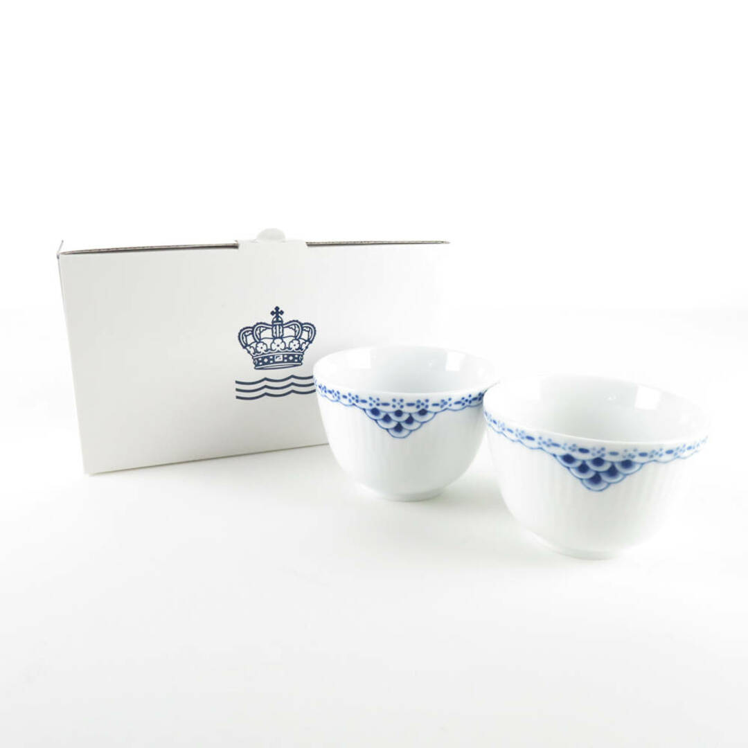 ROYAL COPENHAGEN(ロイヤルコペンハーゲン)の未使用 ROYAL COPENHAGEN ロイヤルコペンハーゲン プリンセス 570 フリーカップ 2点 ペア ティー 湯呑み 120ml SU4472T  インテリア/住まい/日用品のキッチン/食器(グラス/カップ)の商品写真