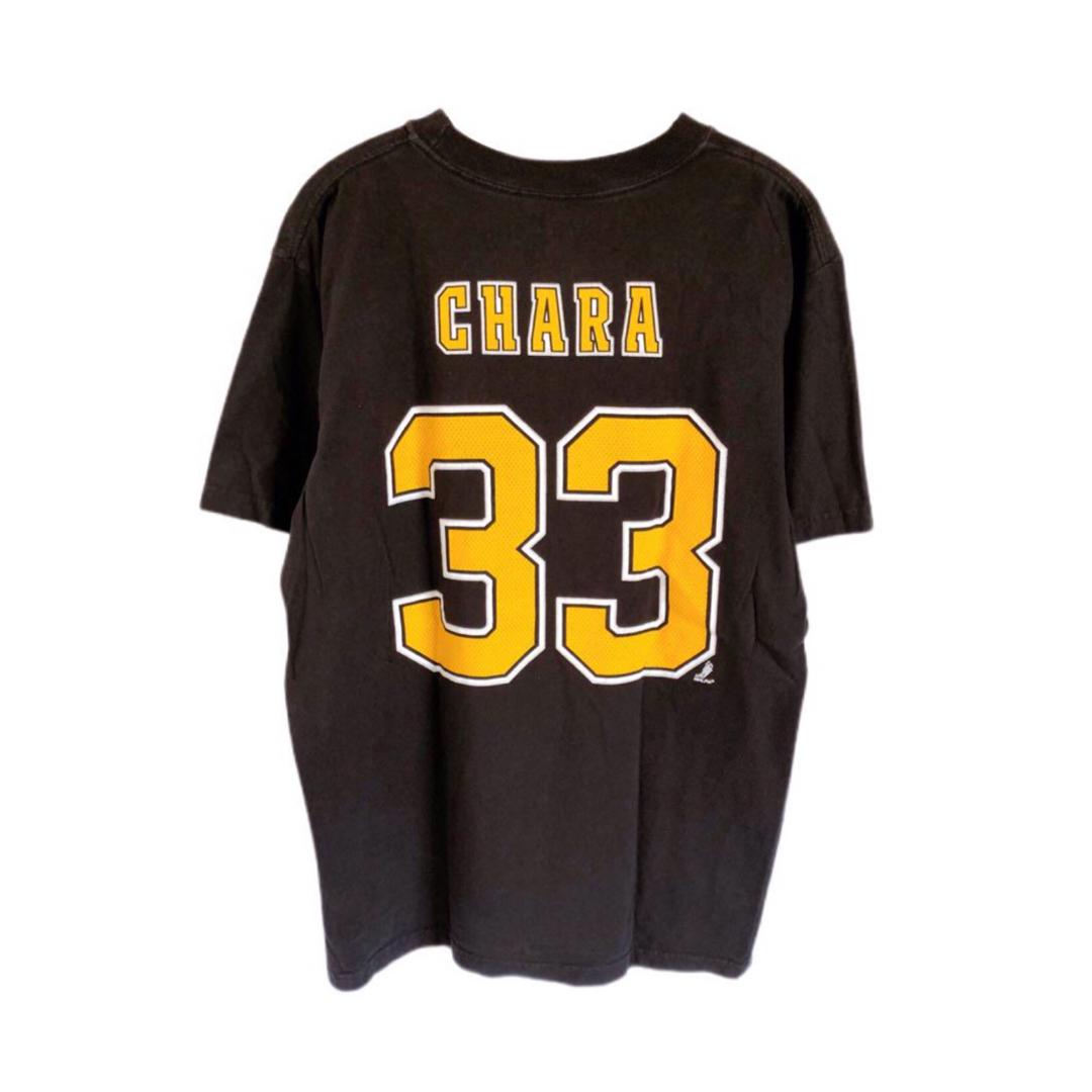 Reebok(リーボック)のNHL　ボストン・ブルーインズ　チャラ　33　Tシャツ　L　黒　USA古着 メンズのトップス(Tシャツ/カットソー(半袖/袖なし))の商品写真