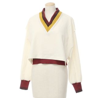 トーガ(TOGA)の【中古】トーガ TOGA ポリエステル レイヤード ニットカットソー オフホワイト【サイズ38】【レディース】(シャツ/ブラウス(長袖/七分))