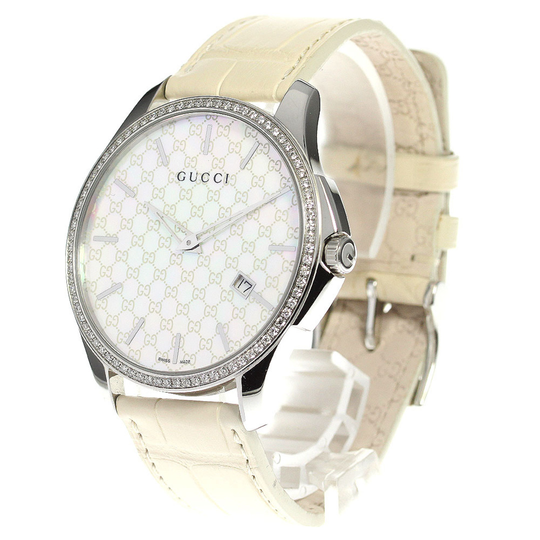 Gucci(グッチ)のグッチ GUCCI 126.3/YA126306 Ｇタイムレス ダイヤベゼル デイト クォーツ メンズ 良品 箱・保証書付き_784163 メンズの時計(腕時計(アナログ))の商品写真