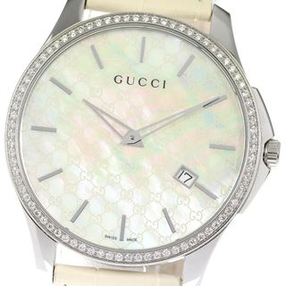 グッチ(Gucci)のグッチ GUCCI 126.3/YA126306 Ｇタイムレス ダイヤベゼル デイト クォーツ メンズ 良品 箱・保証書付き_784163(腕時計(アナログ))