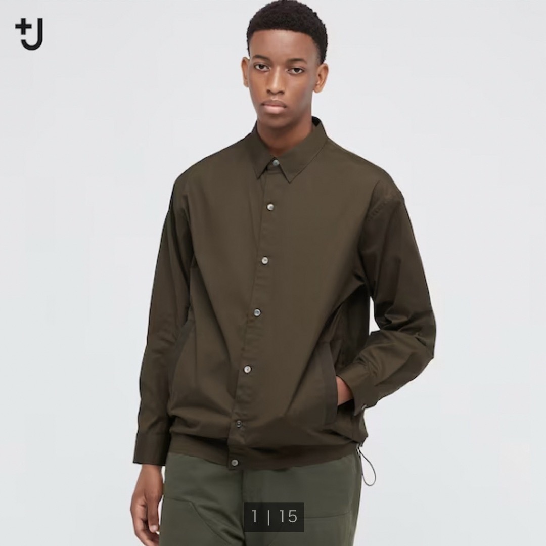 UNIQLO(ユニクロ)のUNIQLO ＋ＪシャツブルゾンLsize メンズのジャケット/アウター(ブルゾン)の商品写真