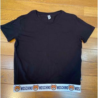 新品　未使用　モスキーノ　ビジュー　シルク　Tシャツ　汚れあり