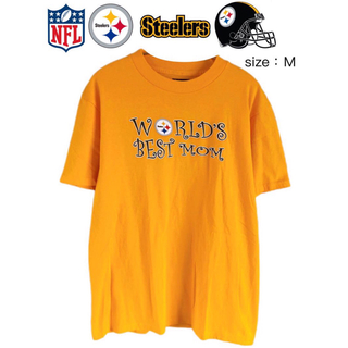 NFL　ピッツバーグ・スティーラーズ　Tシャツ　M　黄色　USA古着(Tシャツ/カットソー(半袖/袖なし))