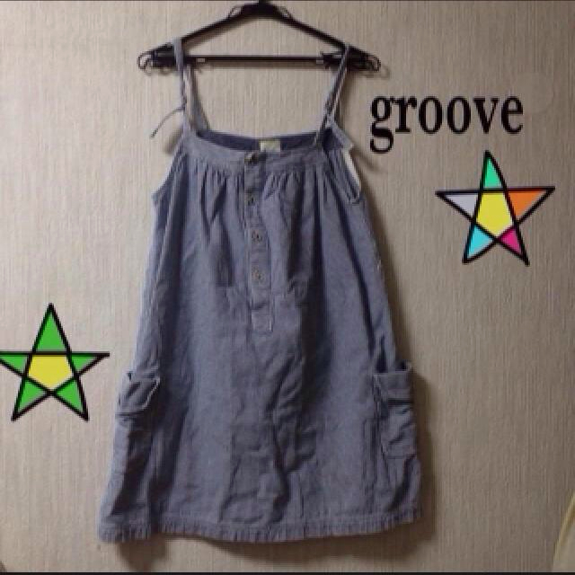 grove(グローブ)のgroveデニムジャンスカ❤️ レディースのワンピース(ひざ丈ワンピース)の商品写真