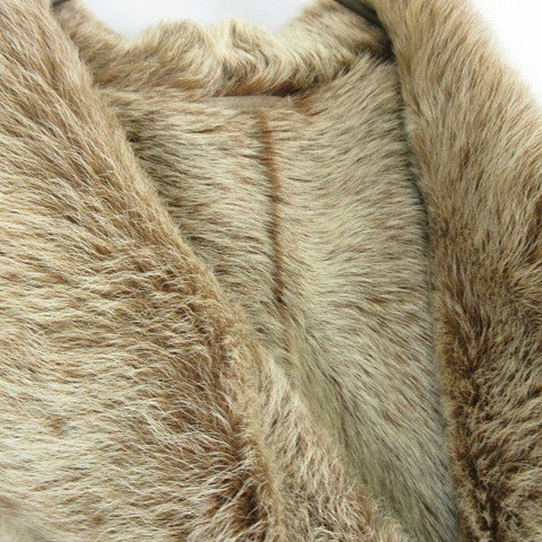 Harrods(ハロッズ)のハロッズ Harrods ムートン コート 毛皮 ベージュ  2 レディースのジャケット/アウター(毛皮/ファーコート)の商品写真
