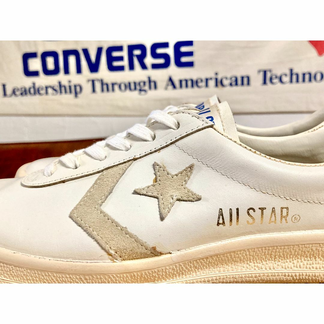 CONVERSE(コンバース)の★70s!希少レア!コンバース シェブロン レザー デッド ビンテージ 239★ レディースの靴/シューズ(スニーカー)の商品写真