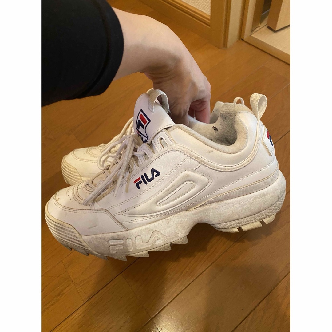 FILA フィラ 26cm ベージュ 厚底スニーカー エレクトローブ レディース