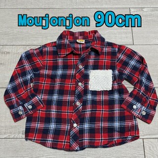 ムージョンジョン(mou jon jon)のmoujonjon　チェックシャツ　90cm(ブラウス)