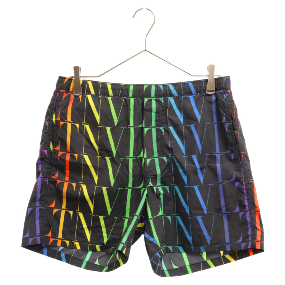 VALENTINO ヴァレンチノ 21SS Bermuda Shorts with VLTN Times Multicolor Print マルチカラーロゴプリントハーフパンツ スイムショートパンツ ブラック/マルチ VV3UH0286G0
