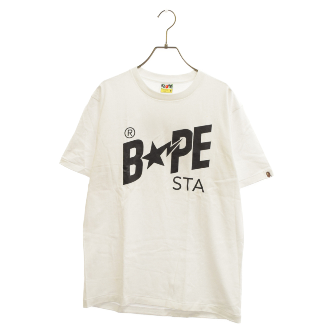 A BATHING APE アベイシングエイプ BAPE STA フロントロゴプリント半袖Tシャツ ホワイト67センチ身幅