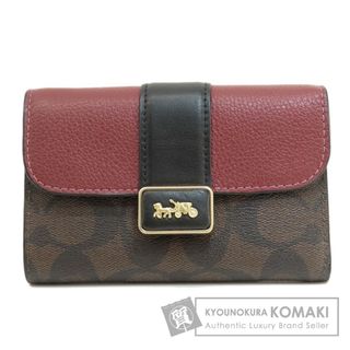 希少✨美品【COACH】コーチ　白 財布　　ベージュ　折財布　ミニシグネチャー