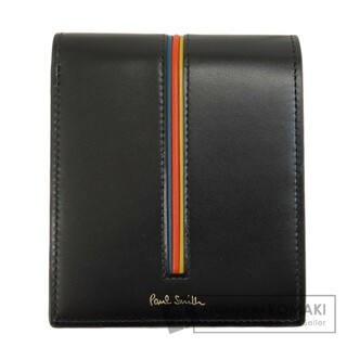 ポールスミス(Paul Smith)のPaul Smith ロゴ マルチストライプ 二つ折り財布（小銭入れあり） レザー レディース(財布)