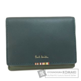 ポールスミス(Paul Smith)のPaul Smith ロゴ シグネチャーストライプ 二つ折り財布（小銭入れあり） レザー レディース(財布)