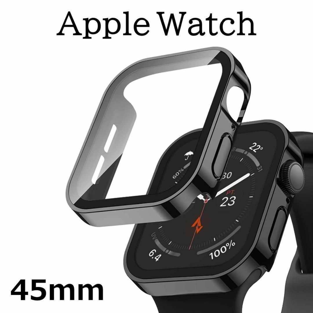 Apple Watch(アップルウォッチ)のApple Watch ケース カバー フラット 45mm ブラック メンズの時計(その他)の商品写真