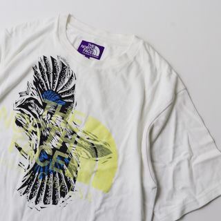 ザノースフェイス(THE NORTH FACE)の美品 ノースフェイス パープルレーベル THE NORTH FACE PURPLE LABEL NT3216N COOL MAX H/S Graphic Tee WS/ホワイト【2400013577892】(Tシャツ(半袖/袖なし))