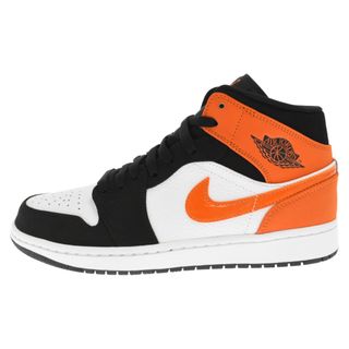 ナイキ(NIKE)のNIKE ナイキ AIR JORDAN 1 MID SHATTERED BACKBOARD エアジョーダン1 ミッド ハイカットスニーカー シャッターバックボード 554724-058 US8.5/26.5cm オレンジ/ホワイト(スニーカー)