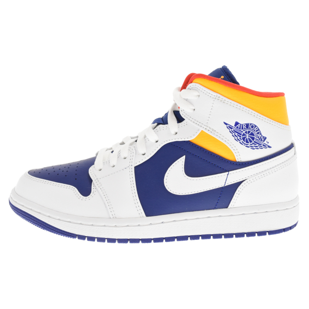 NIKE ナイキ AIR JORDAN1 MID エアジョーダン1 ミッド ハイカットスニーカー ホワイト/ネイビー 554724-131 US8.5285センチワイズ