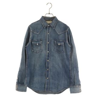 サンローラン パリ 14AW ウエスタンデニムシャツ インディゴ M