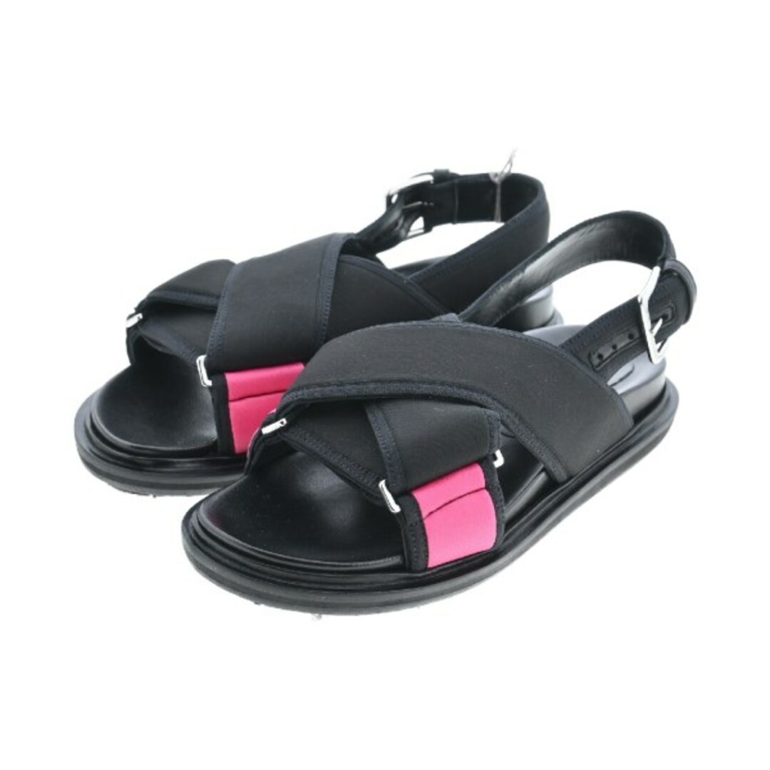Marni - MARNI マルニ サンダル EU36(22.5cm位) 黒xピンク 【古着