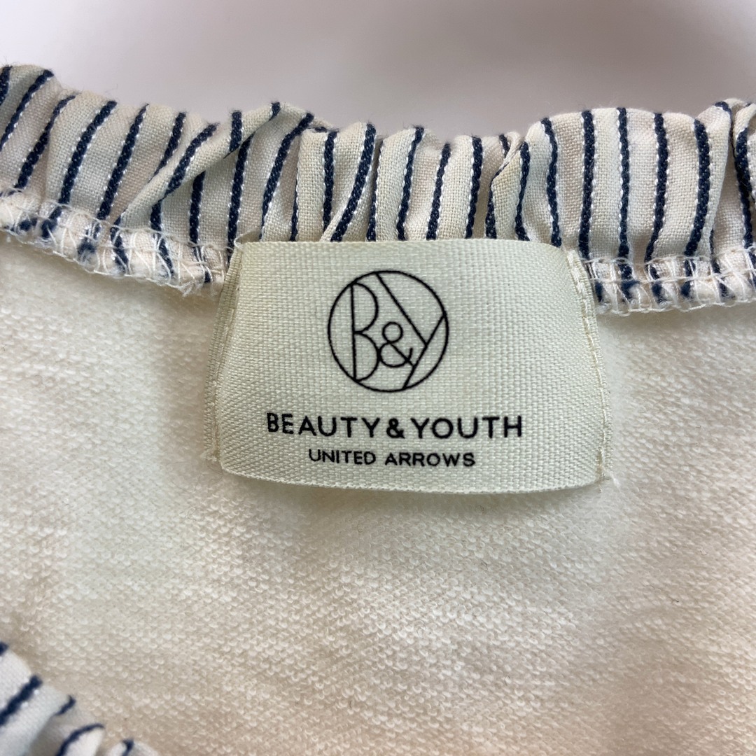 BEAUTY&YOUTH UNITED ARROWS(ビューティアンドユースユナイテッドアローズ)のBEAUTY&YOUTH レディース ビューティアンドユース BYSF ストライプギャザーコンビ カットソーブルゾン レディースのジャケット/アウター(ブルゾン)の商品写真